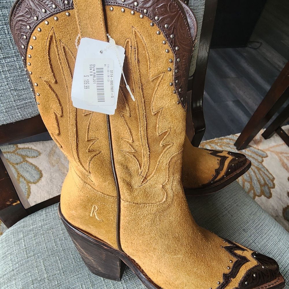 Brown and Tan Western Cowboy Boots